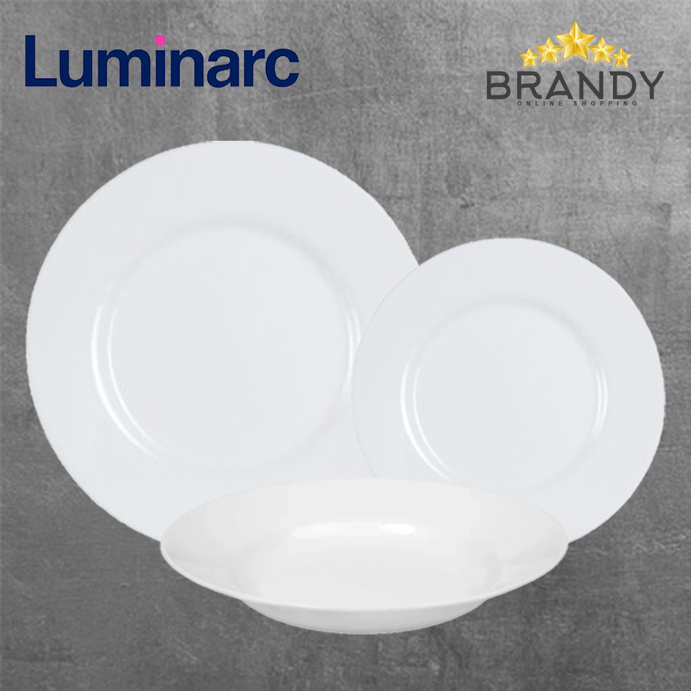 Everyday Dinner Set 18pcs Opal Glass Plates