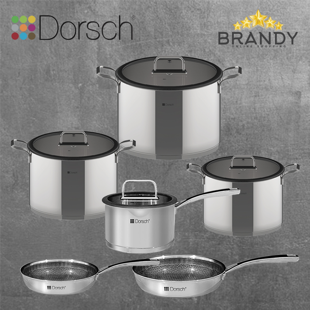 Steel Pro Cookware Set 6pcs, Stainless Steel