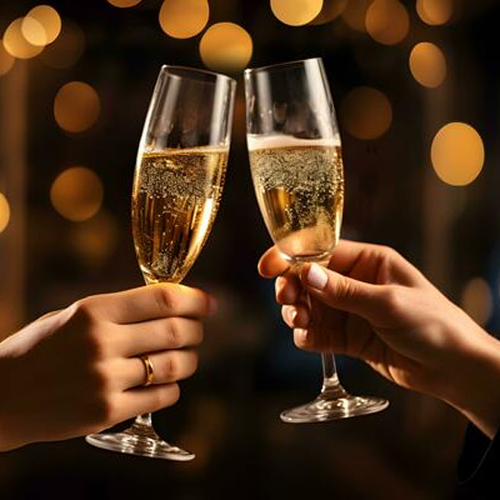 Champagne Glasses Set 6pcs, 230ml Elegant Design