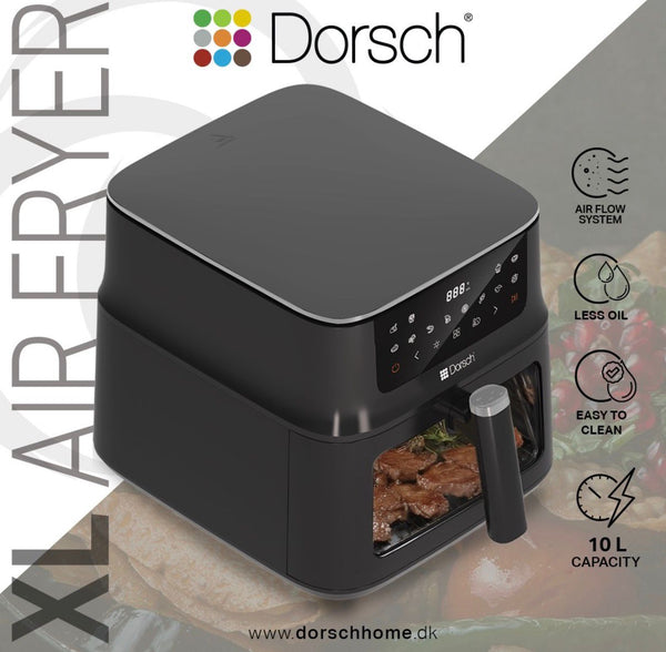 Air Fryer Digital XL 10L AF-610 with Glass Vision Window