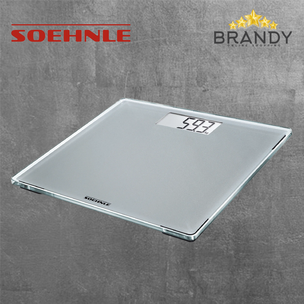Silver Style Sense Body Scale 180Kg Capacity Digital LCD Glass Platform