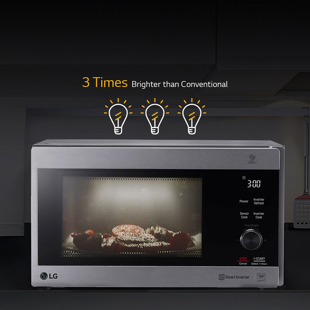Microwave Silver 42 Liters Inverter MH8265CIS Even Heating Fast Cooking