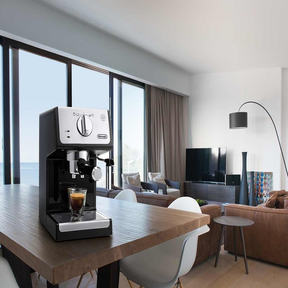 Espresso Maker Black ECP33.21 Manual Coffee Machine 15-Bar Pressure