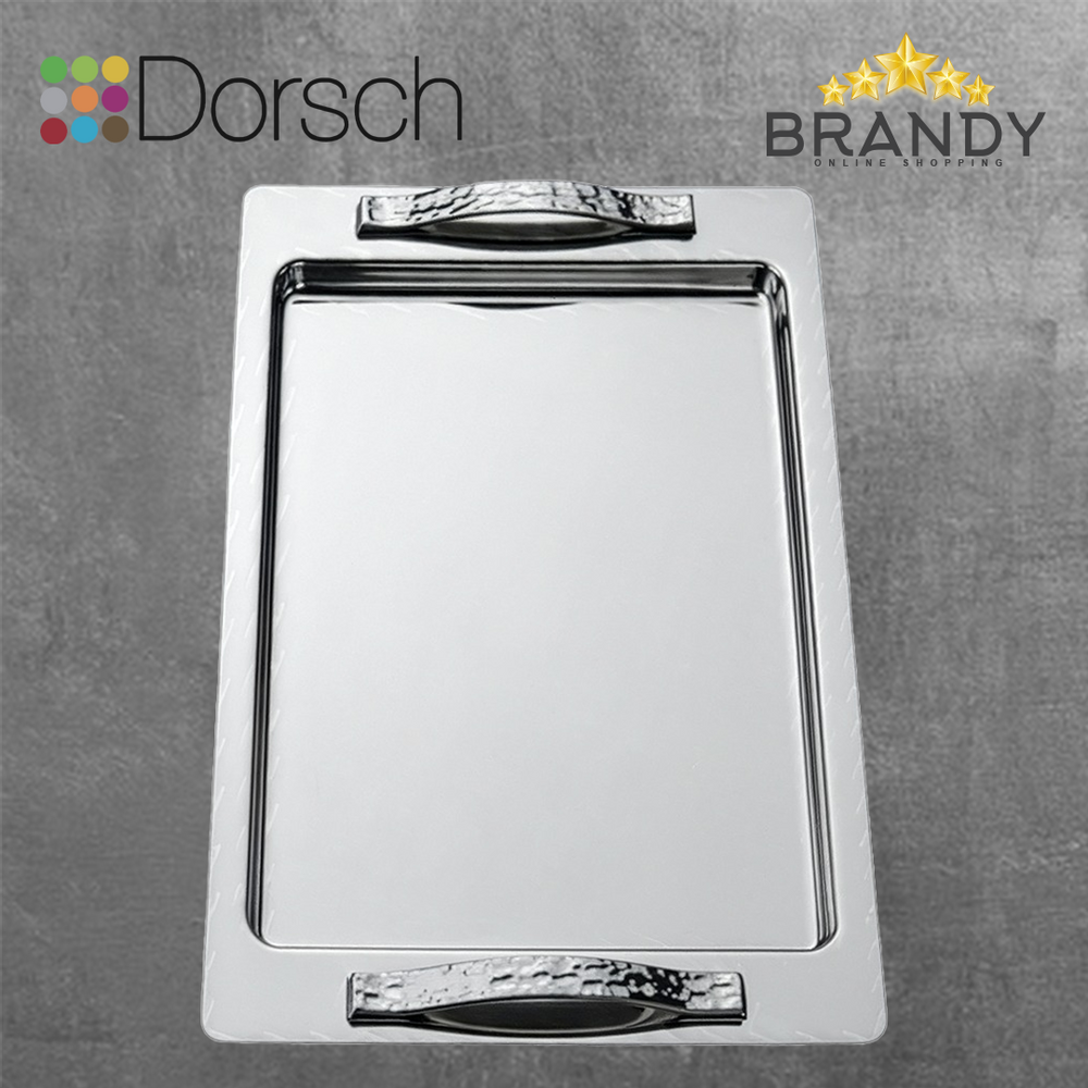 Dorsch Cassia Stainless Steel Serving Tray 47x32 cm Gold or Silver-1