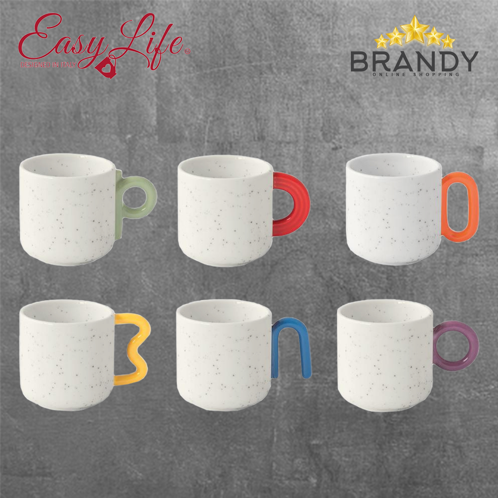 Creative Coffee Cups Set 6pcs Porcelain