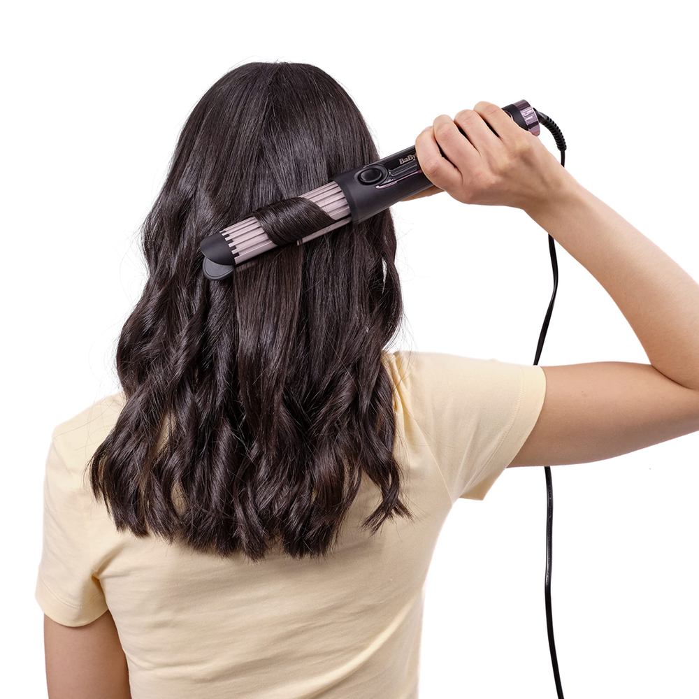 Hair Curler C112SDE Split-Barrel Ceramic Curling Iron with 36mm Barrel