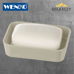 Wenko Candy Soap Dish Open Heavy Plastic Taupe 12 x 2.8 x 8.9 cm-1