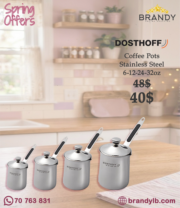 Dosthoff Stainless Steel 4-Piece Coffee Pot Set 6/12/24/32oz