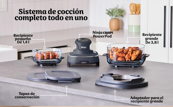 Ninja Crispi 4-in-1 Glass Air Fryer - 2 Containers + Lids