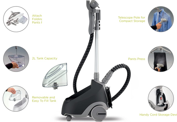 Garment Steamer With Hanger Black GSP65