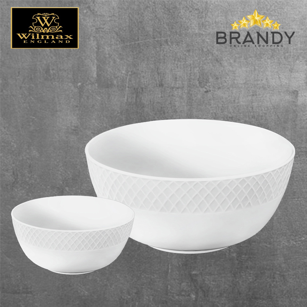 Julia Salad Bowl Set with 6 Small Porcelain Bowls