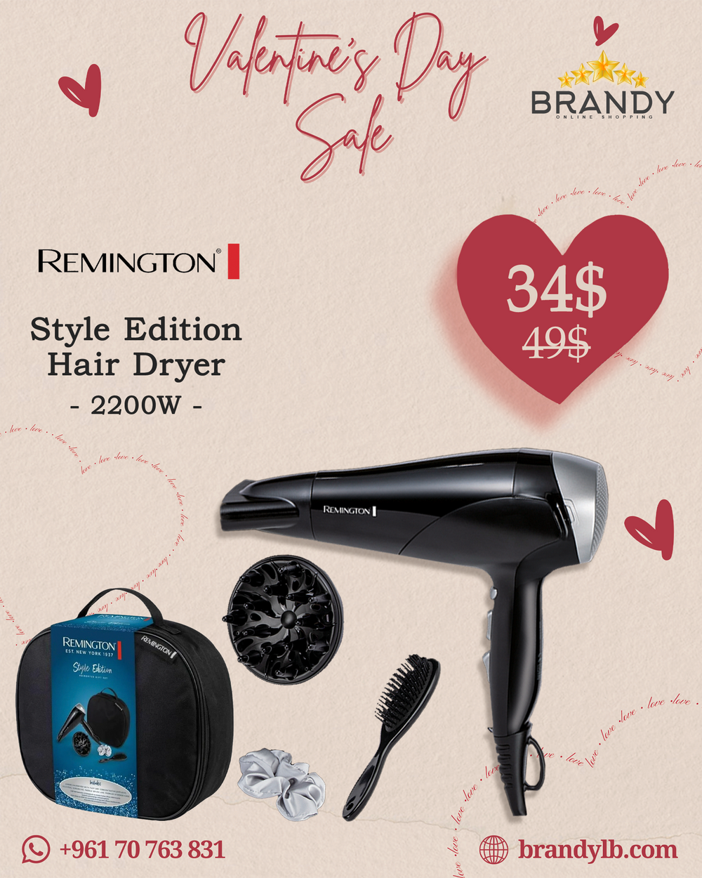 Style Edition Hair Dryer Gift Set D3171GP