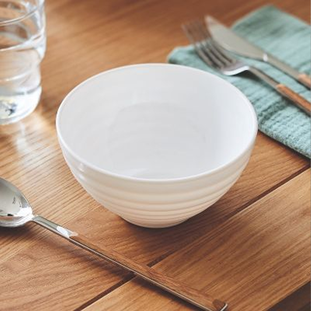 Harena White Bowls 13cm Set 6pcs Opal Glass