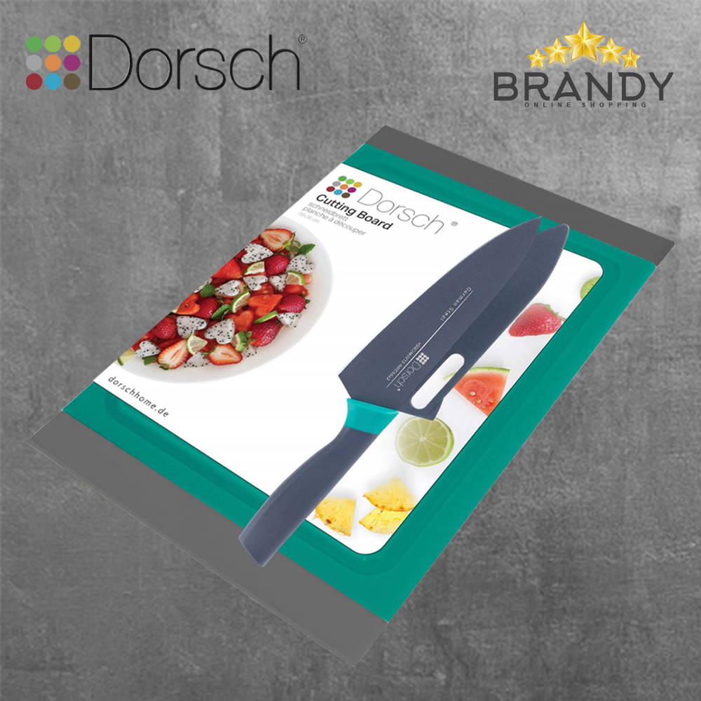 Green Cutting Board and Chef Knife Set