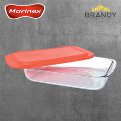 Marinex Rectangular Glass Roaster with Lid 41 x 26 x 9 cm-1