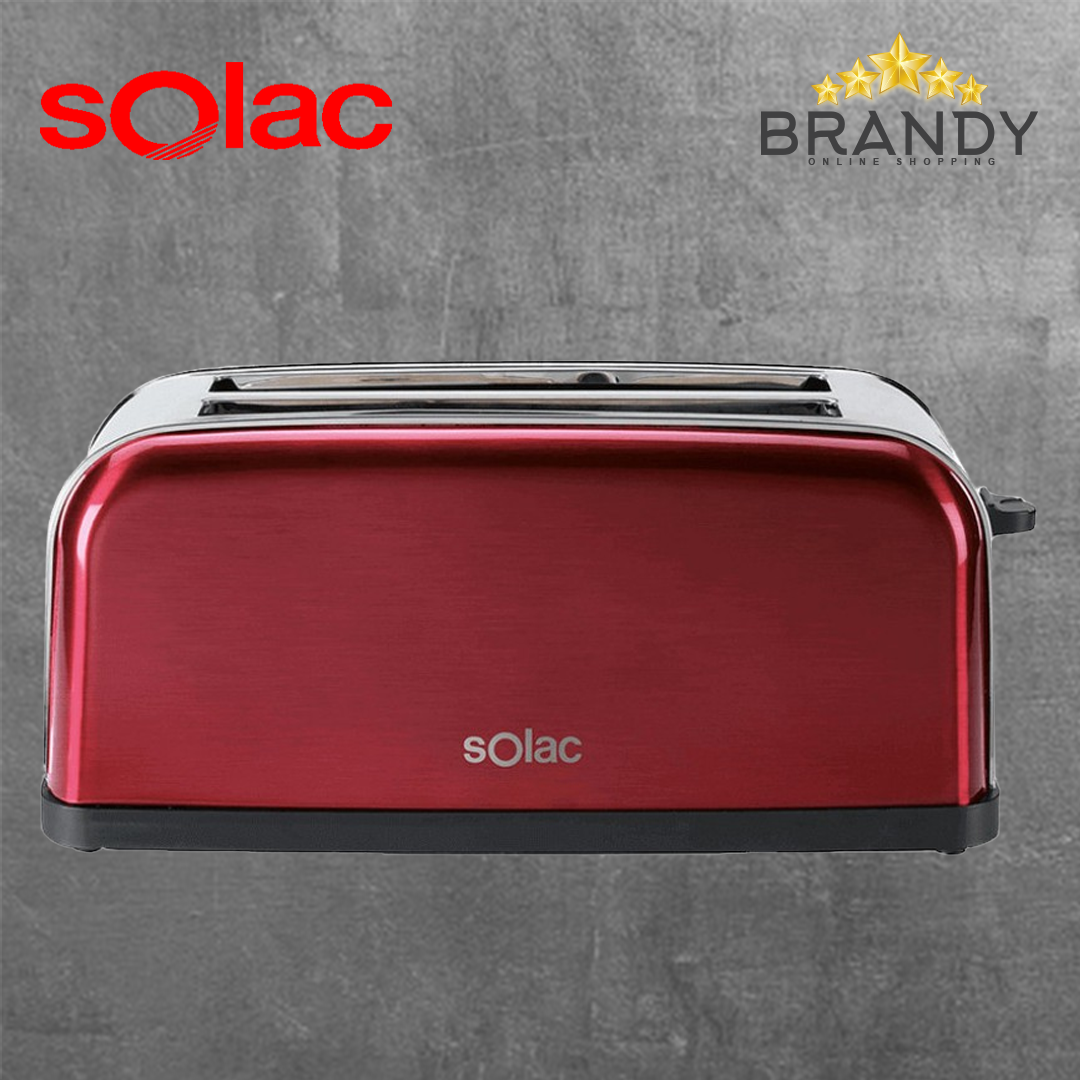 Mini Four Solac Solac Stillo TL5415 4‑Slice Toaster 1500W Extra‑Large 35mm Slots Red