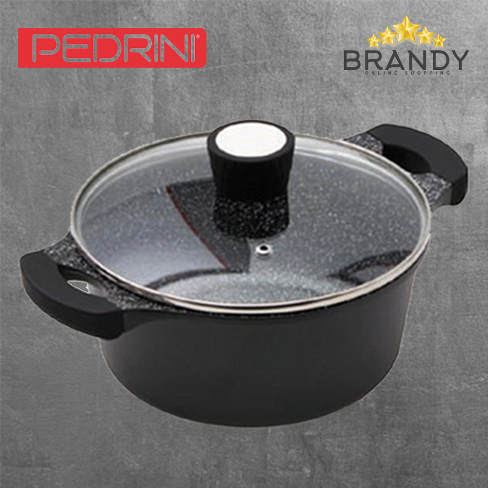 Magma Stone Pot - Non-Stick Cookware with Glass Lid