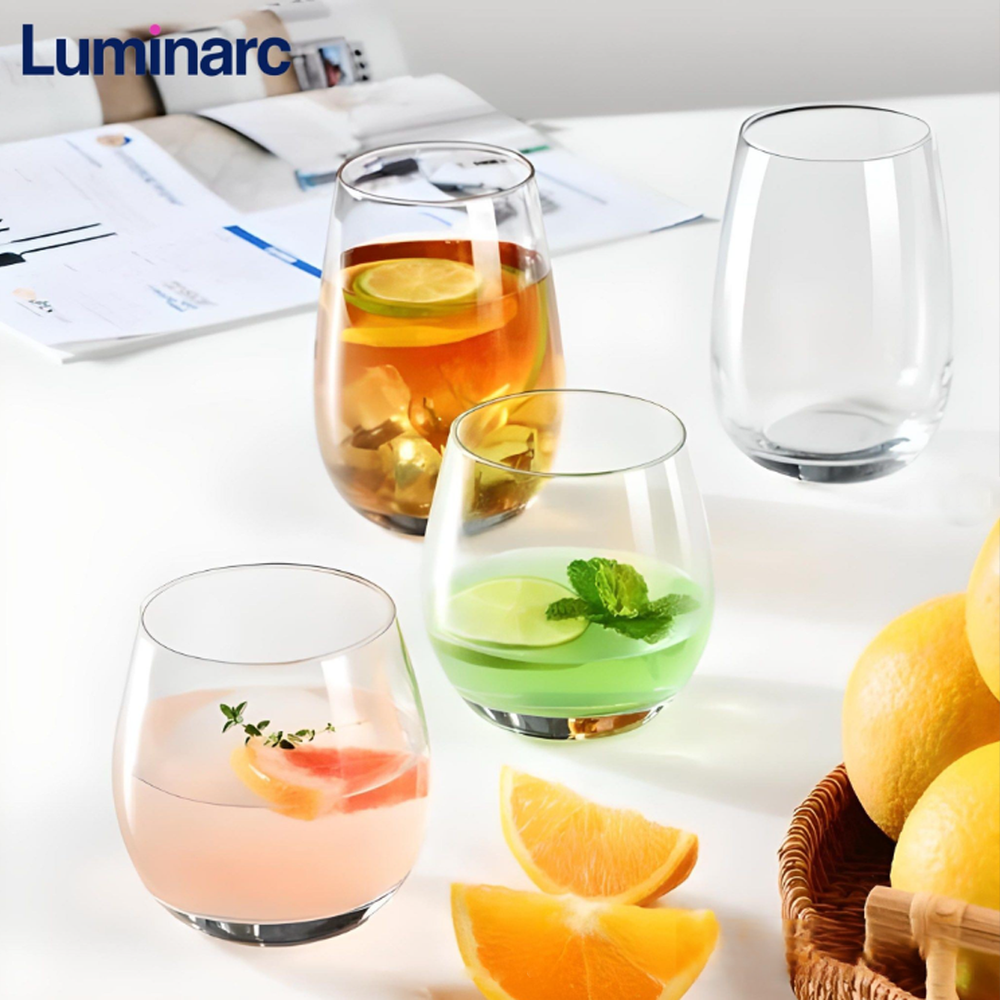 Maine Long Cups Set 6pcs, 37cl Glass Drinkware, Sleek Tableware Set