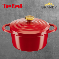 Air Cast Aluminum Pots, Red, 20cm & 24cm