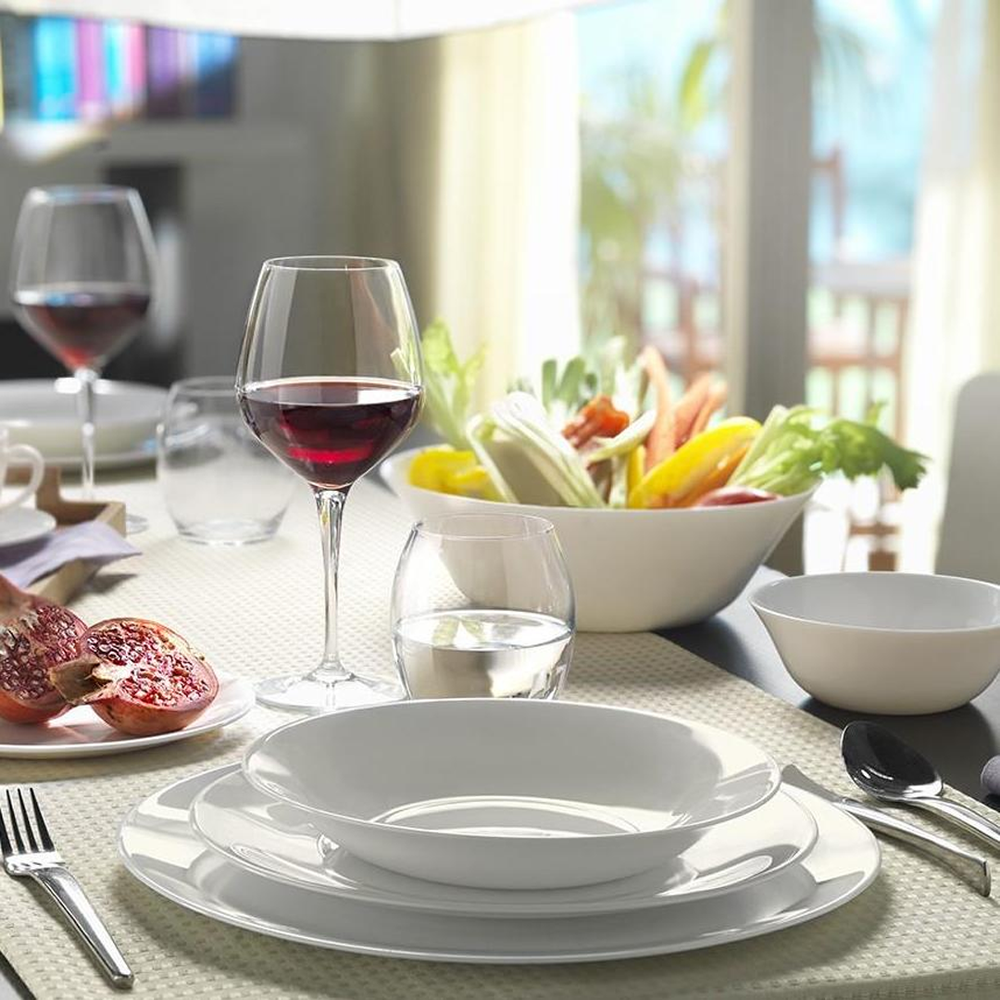 White Moon Dinner Set 18pcs Opal Glass