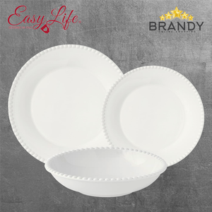 Tiffany White Dinner Set 18pcs Porcelain