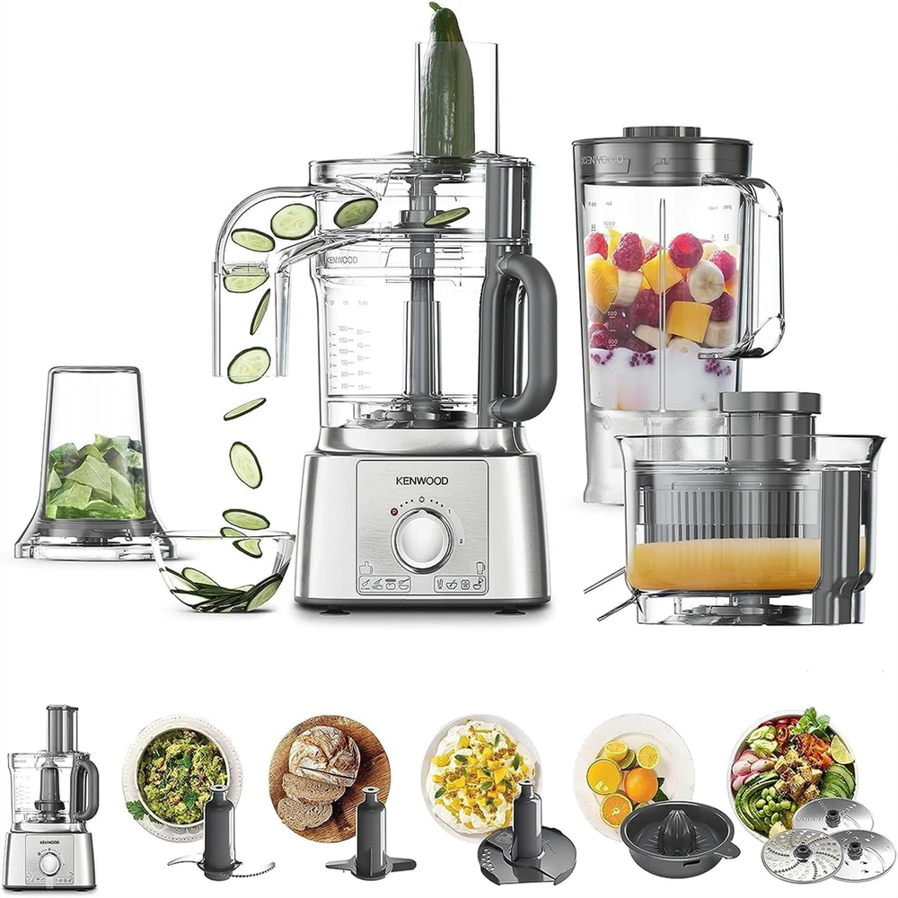 Kenwood Food Processor FDP65.880SI, 1000W, 3L Capacity