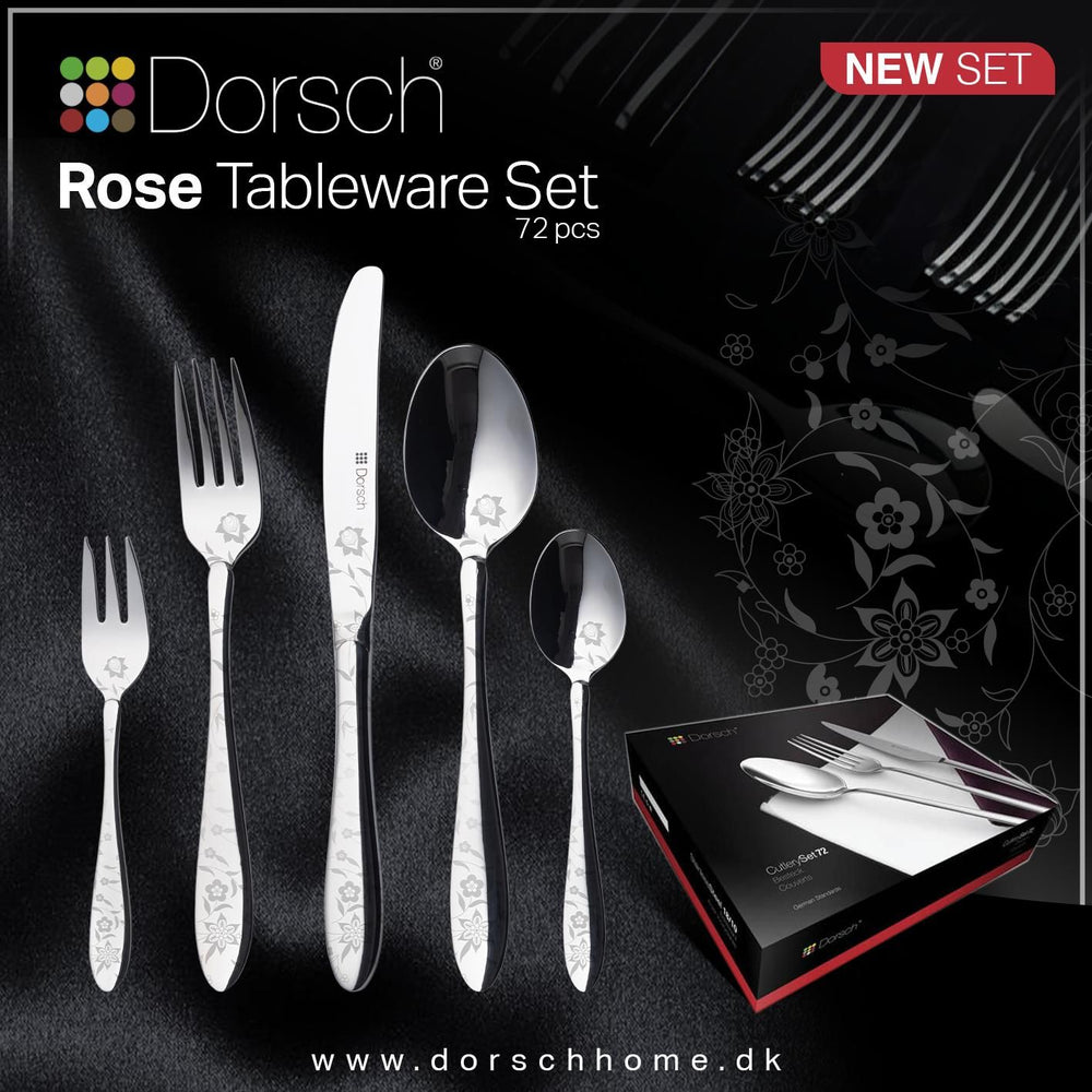 Rose Cutlery Set 72pcs Stainless Steel