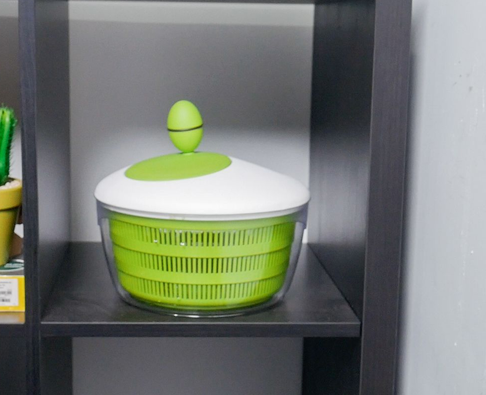 Salad Spinner 25cm Plastic White & Green