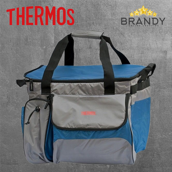 Thermos Lunch Bag with IsoTec Insulation - Blue & Grey