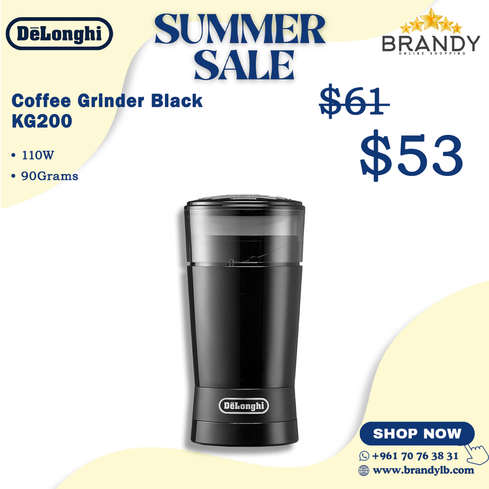 Coffee Grinder Black KG200 Electric Blade Compact Adjustable Cup Selector
