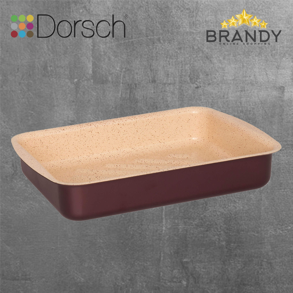 Premium Granite Rectangular Roaster, Non-Stick, Burgundy