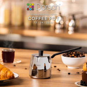 Dorsch Stainless Steel Coffee Pots Induction Compatible - 3 Sizes