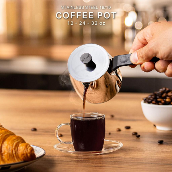 Dorsch Stainless Steel Coffee Pots Induction Compatible - 3 Sizes
