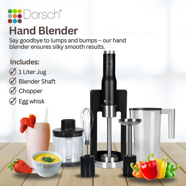 Dorsch Hand Blender DH-07201 800W with 5 Attachments and Stand