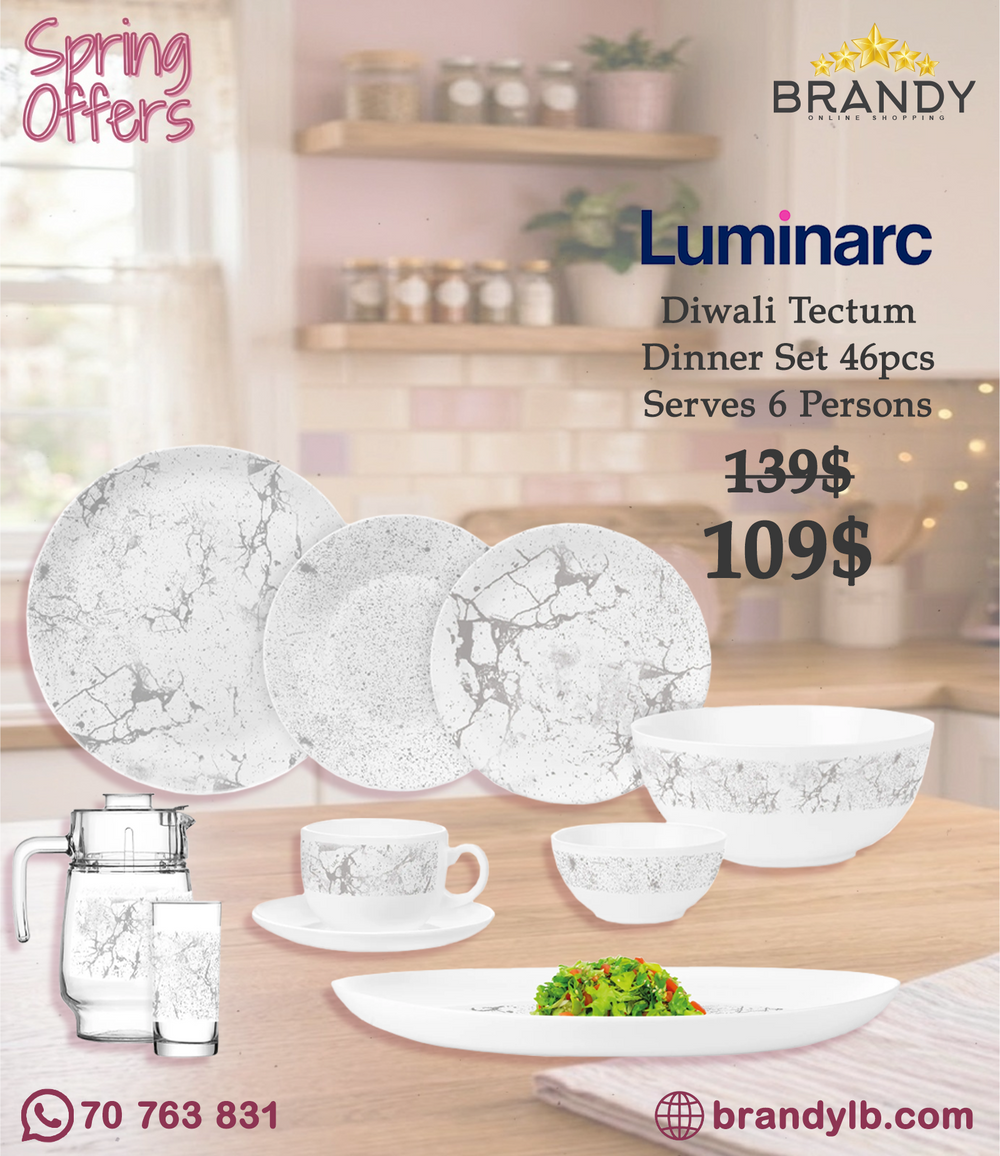 Luminarc Diwali Tectum 46-Piece Dinner Set V8145