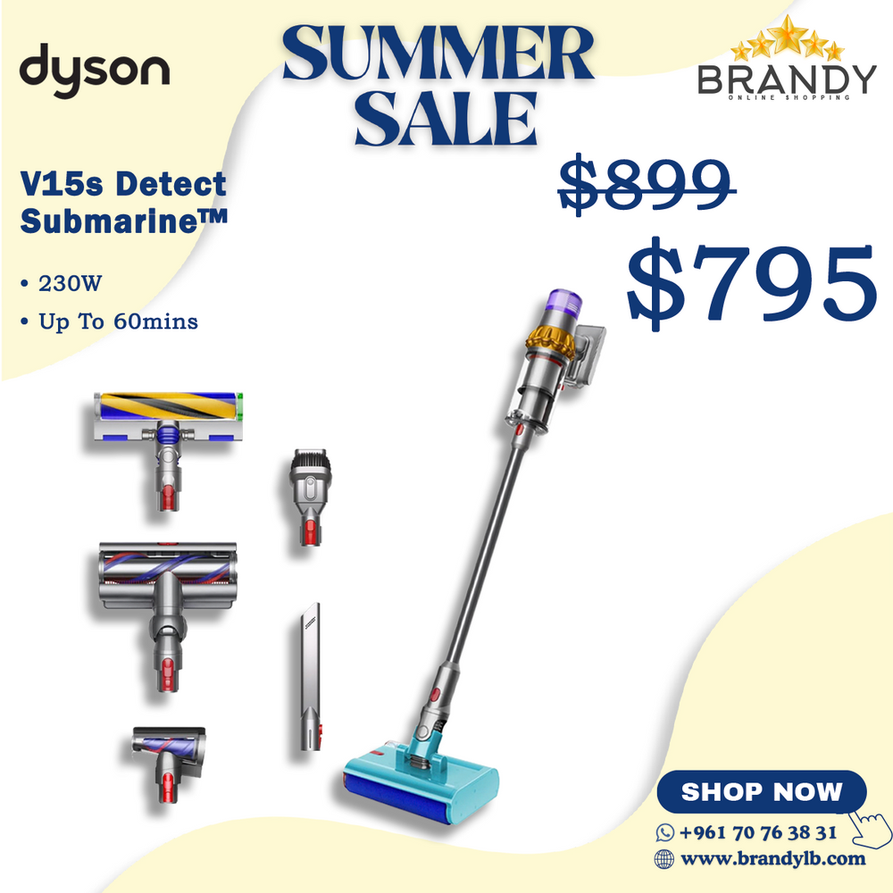 Cordless Stick Vacuum V15s Detect Submarine with LCD Screen