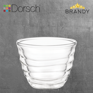 Wavy Double Glass Coffee Cups Set 4pcs