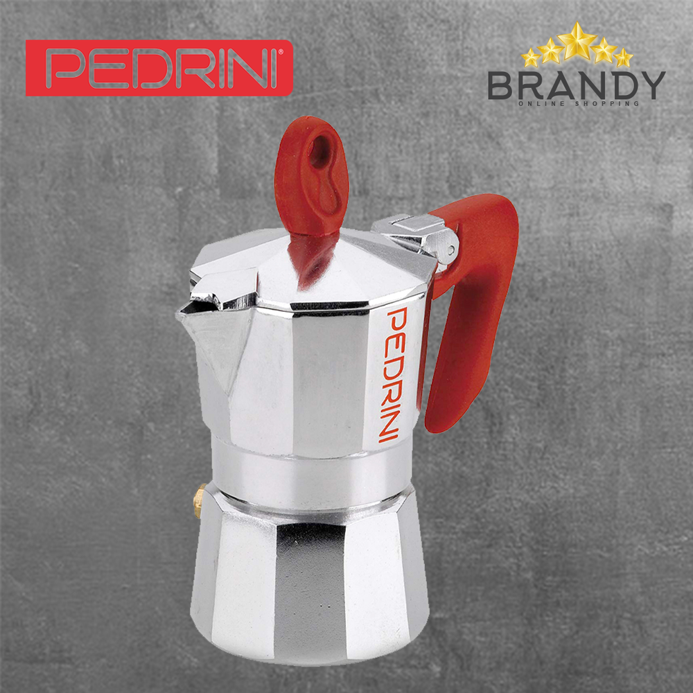 Italian Coffee Maker - Polished Aluminum, 3 & 6 Cups