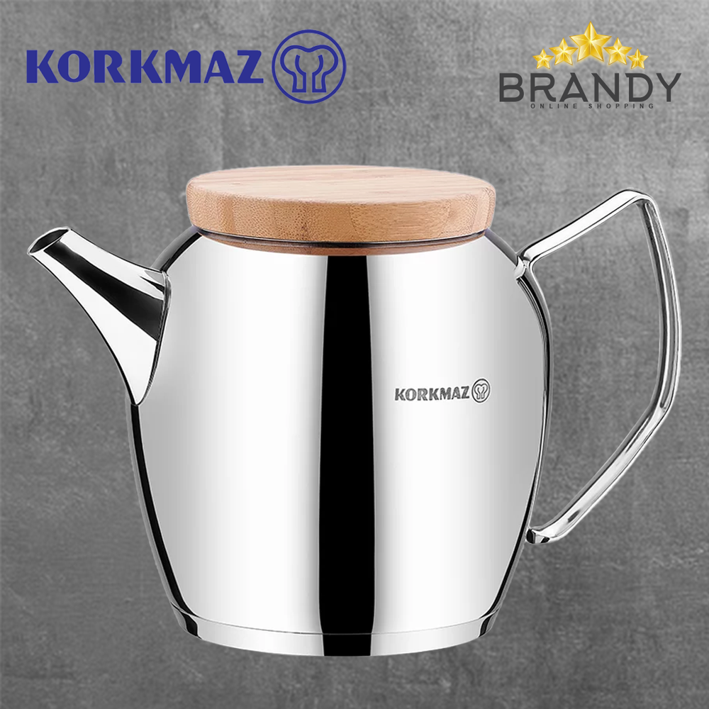 Montana Stainless Steel Tea Pot with Wooden Lid