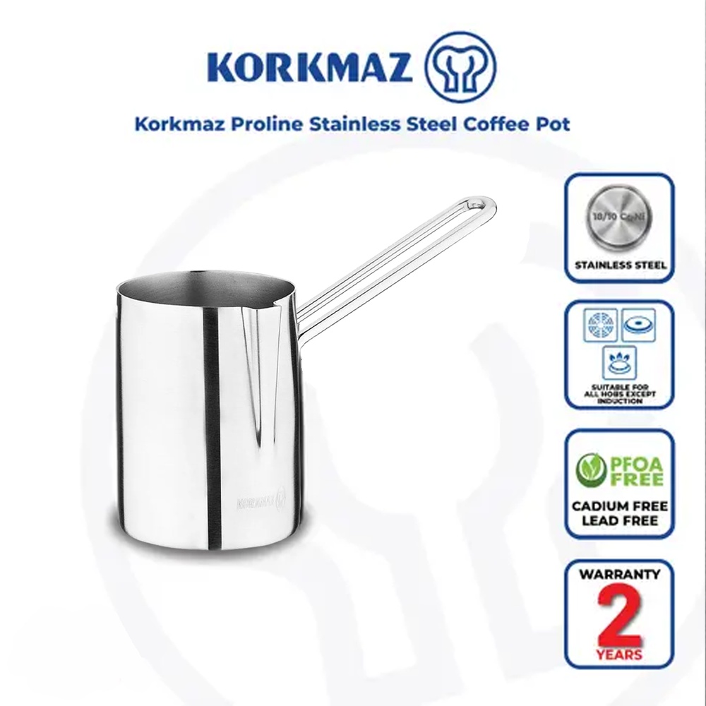 Proline Coffee Pots Stainless Steel Set, Durable 18/10, Dishwasher Safe, Multiple Sizes