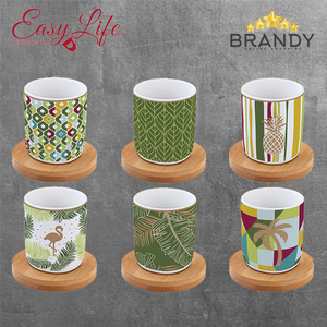Tropical Espresso Cups Set 6pcs