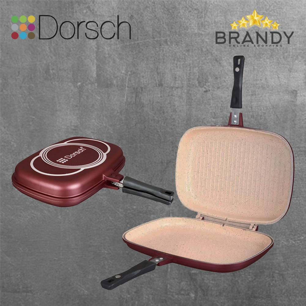 Premium Granite Double Grill - Non-stick, Dishwasher Safe, 30cm/36cm