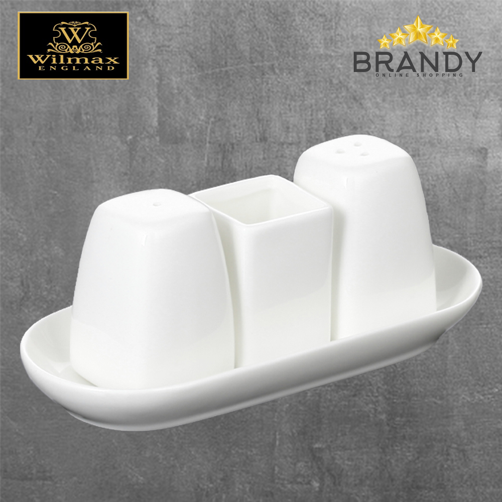 Salt & Pepper Set with Tray - Porcelain Serveware