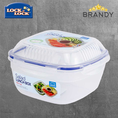 Salad Lunch Box with Divided Tray and Dressing Container