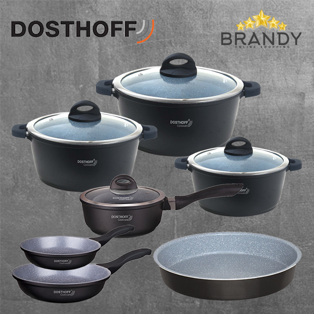 Granite Cookware Set 7pcs - Non-Stick, Induction Compatible