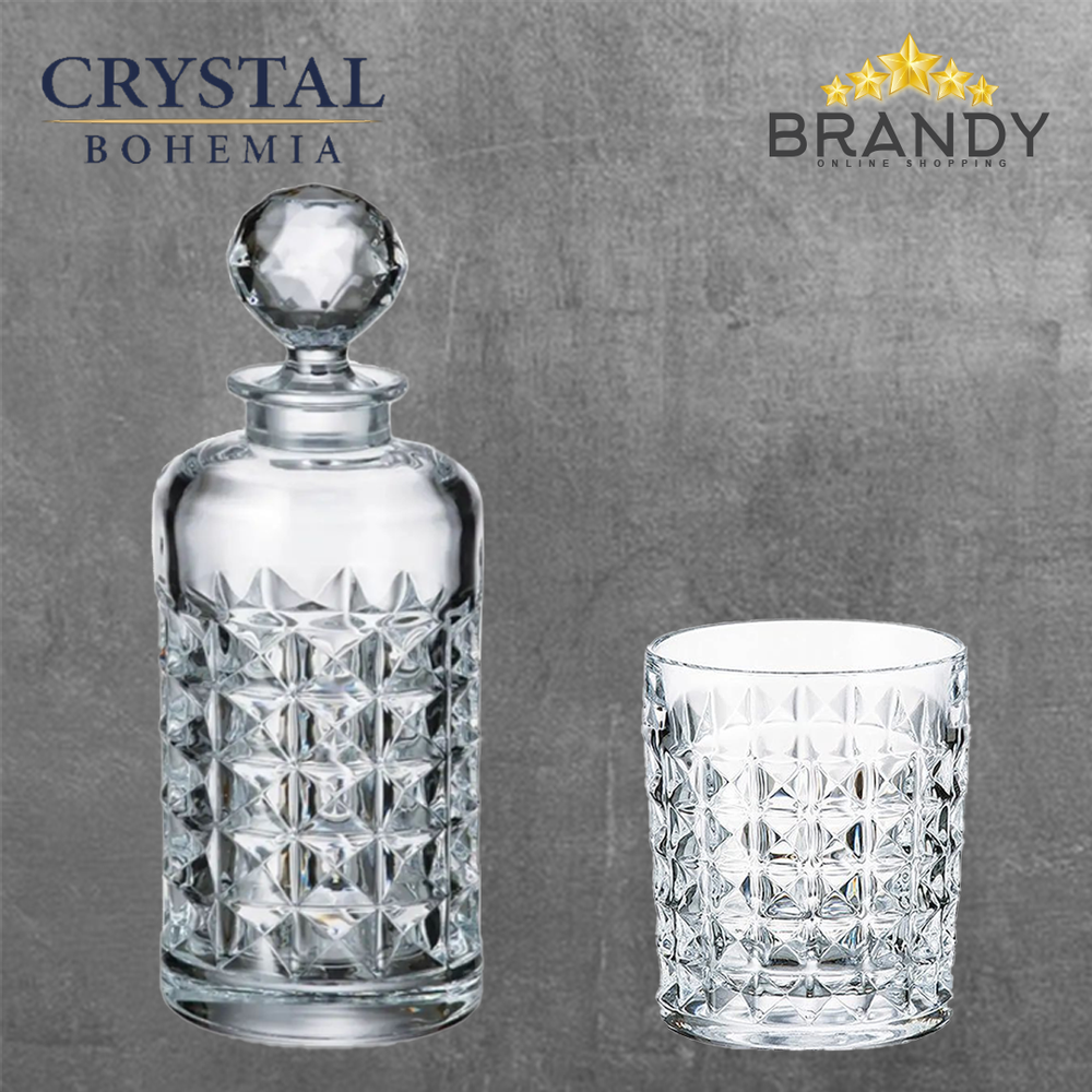 Diamond Whiskey Set 7pcs Crystal Glassware