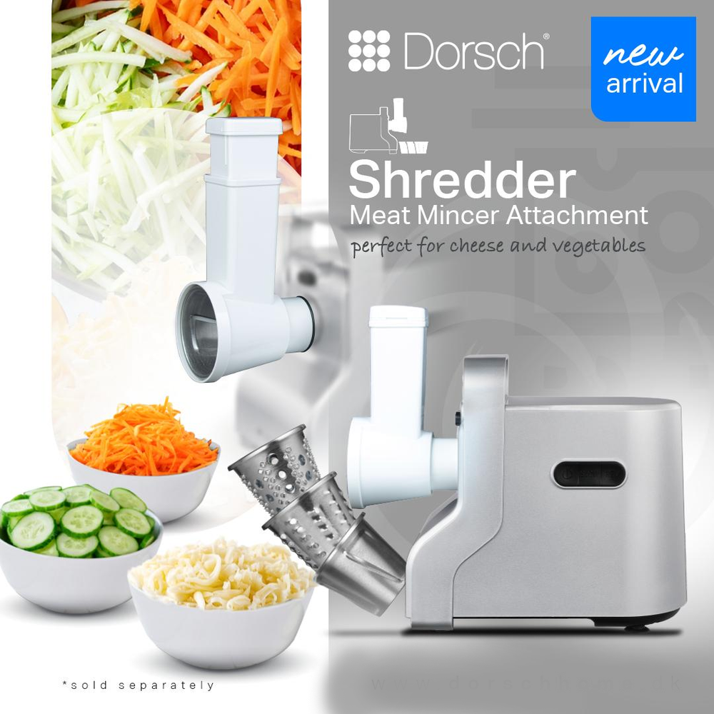 Shredder Attachment for Meat Mincer DH-00251, Vegetable and Cheese Slicer Accessory