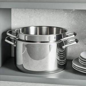 Tefal Emotion+ XL Stainless Steel Pot with Glass Lid, Multiple Sizes