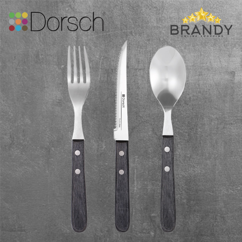 Wooden Cutlery Set 12pcs with Polished Pakka Wood Handles