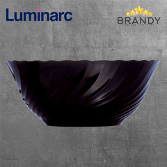 Trianon Black Salad Bowl 24cm Opal Glass